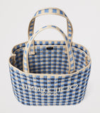 Jimmy Choo raffia gingham tote bag, UK version