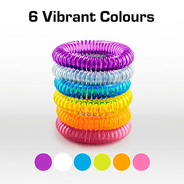 Active Era mosquito bands 12 pack assorted colours - British product