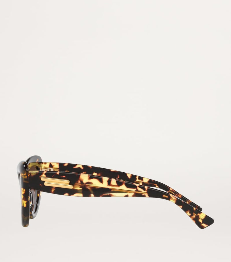 Bottega Veneta cat eye sunglasses acetate gold-tone hardware, imported from the UK