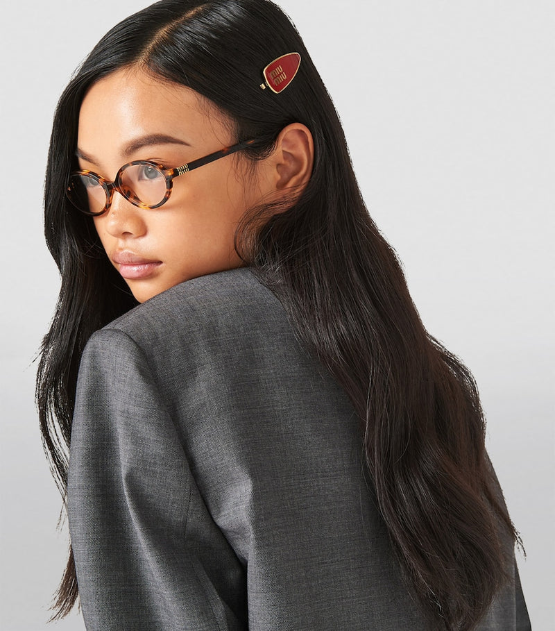Miu Miu enamel logo hair clip for hair - British product