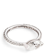 Harrods SHAY White Gold and Diamond Solitaire Marquise Pinky Ring- Buy online at McGrocer