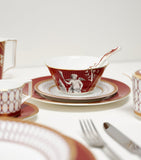 Wedgwood Renaissance soup bowls and spoons set (British brand)