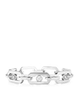 Harrods Messika So Move XL White Gold and Diamond Link Bracelet (0.39ct)- Buy online at McGrocer