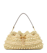 Harrods Jimmy Choo Medium Cinch Raffia Beaded Bucket Bag- Buy online at McGrocer