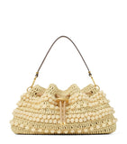 Jimmy Choo medium cinch raffia beaded bucket bag - British product