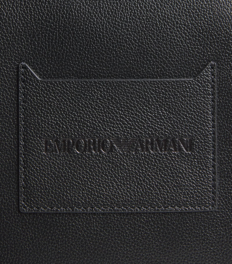Emporio Armani logo leather briefcase, UK version