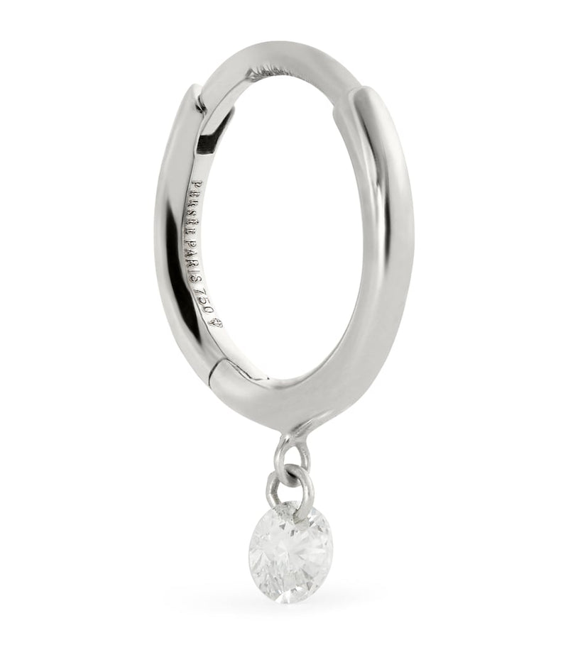 Persée 18k white gold and diamond Danaé single earring, imported from the UK