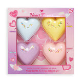 Superdrug I Heart Revolution Hearts Fizzer Kit Multi-Scent Bath Fizzers 4 Pack- Buy online at McGrocer