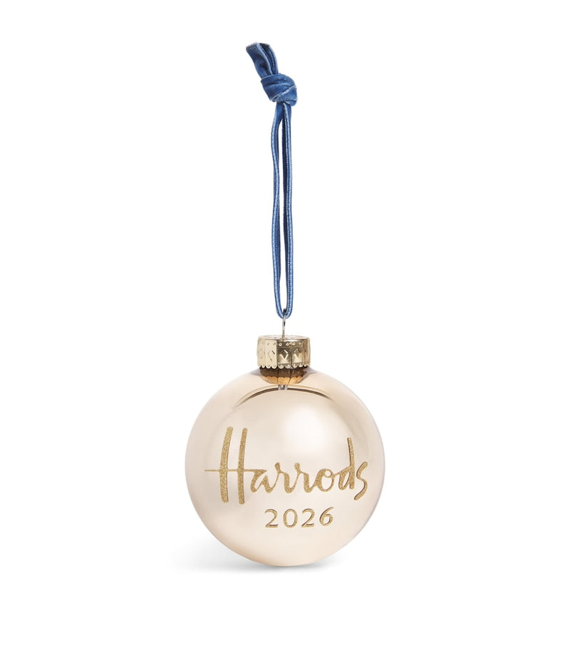 Harrods 2026 Year Bauble glass ornament - British product