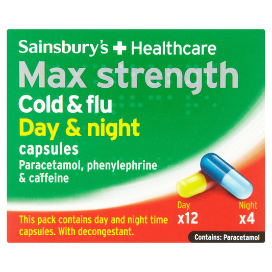 Sainsbury's Max Strength Day & Night Capsules x16 GOODS Sainsburys   