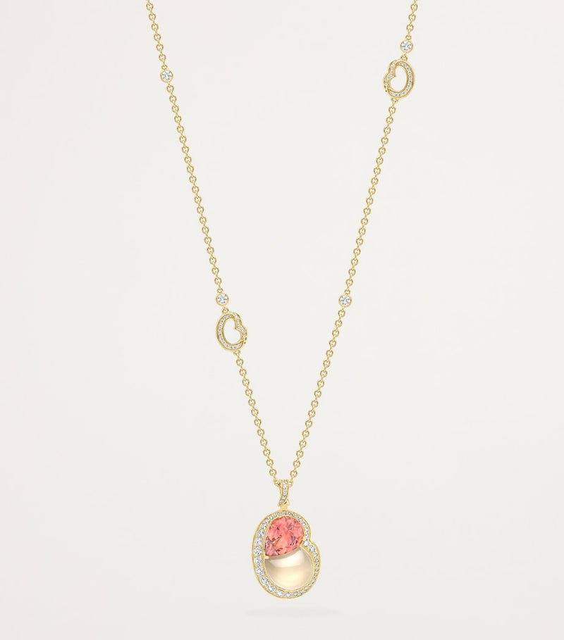 Boodles Motherhood necklace pink tourmaline moonstone diamonds, UK version