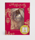 Artifactually hand-painted glass baby bauble with crystal, imported from the UK