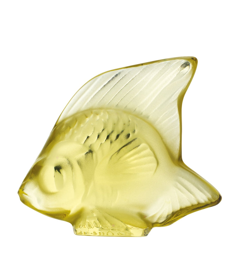Lalique crystal fish sculpture decorative object, UK version