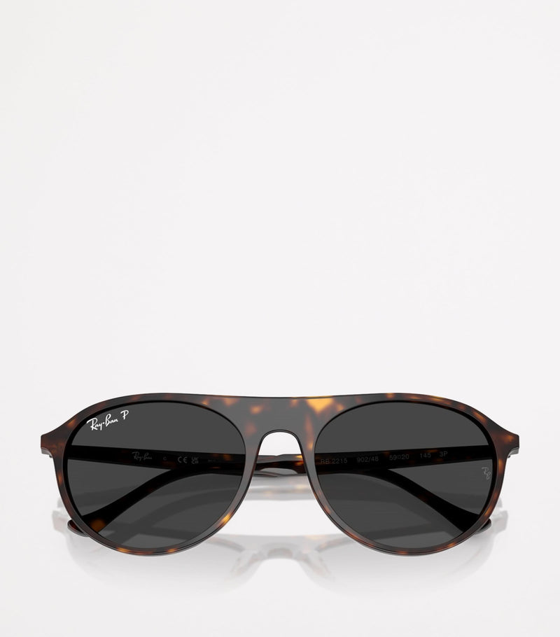 Ray-Ban RB2215 rounded square sunglasses, imported from the UK