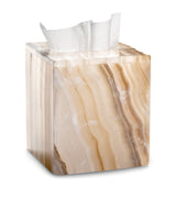 Harrods Labrazel Ambarino Onyx Stone Tissue Box Cover- Buy online at McGrocer