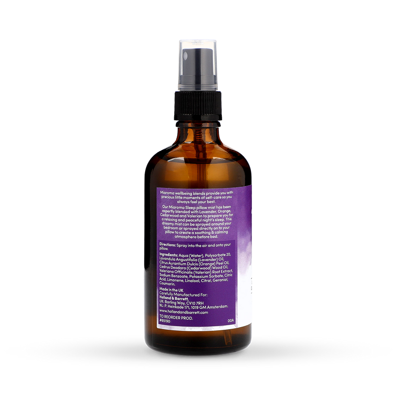 Miaroma Relaxing Night's Sleep Pillow Mist 100ml, imported from the UK