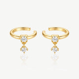 Superdrug MUCHV Gold Ear Cuff Earrings With Cubic Zirconia Stones 1cm- Buy online at McGrocer