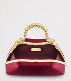 Bvlgari mini satin serpentine top-handle bag, imported from the UK