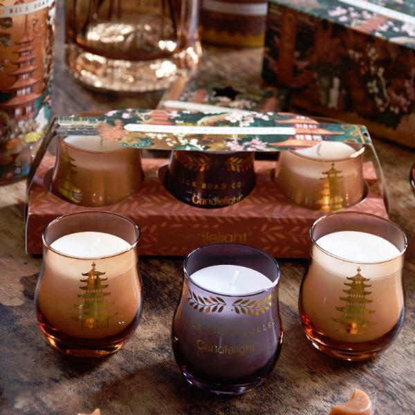 Candlelight Samarkand Moroccan Spice candle set, imported from the UK