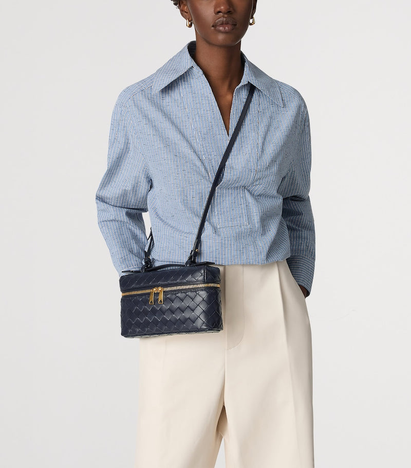 Bottega Veneta Bang Bang vanity case Intrecciato weave calfskin, imported from the UK