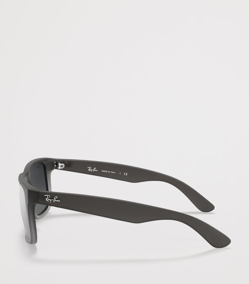 Ray-Ban Justin classic square sunglasses mirrored lenses, UK version