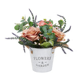 Superdrug Livingandhome Artificial Potted Rose Flower Tabletop Decor 30cm W x 25cm H- Buy online at McGrocer