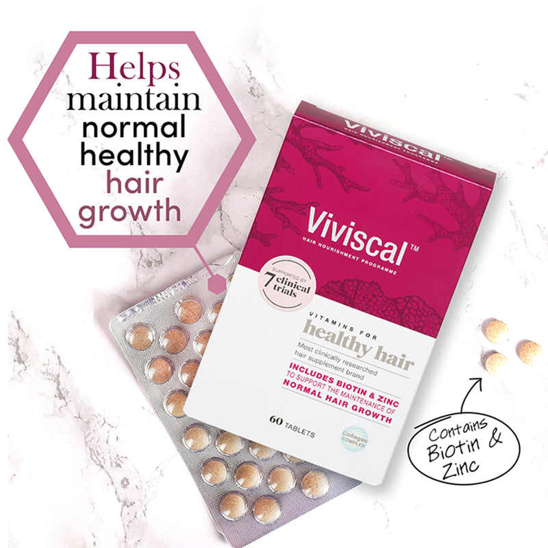 Viviscal healthy hair vitamins tablets 60 count, UK version