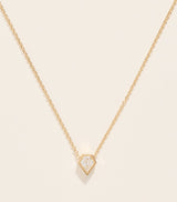 Harrods Azlee Yellow Gold and Shield Diamond Trace Chain Necklace- Buy online at McGrocer