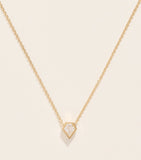 Azlee yellow gold shield diamond trace chain necklace - British product