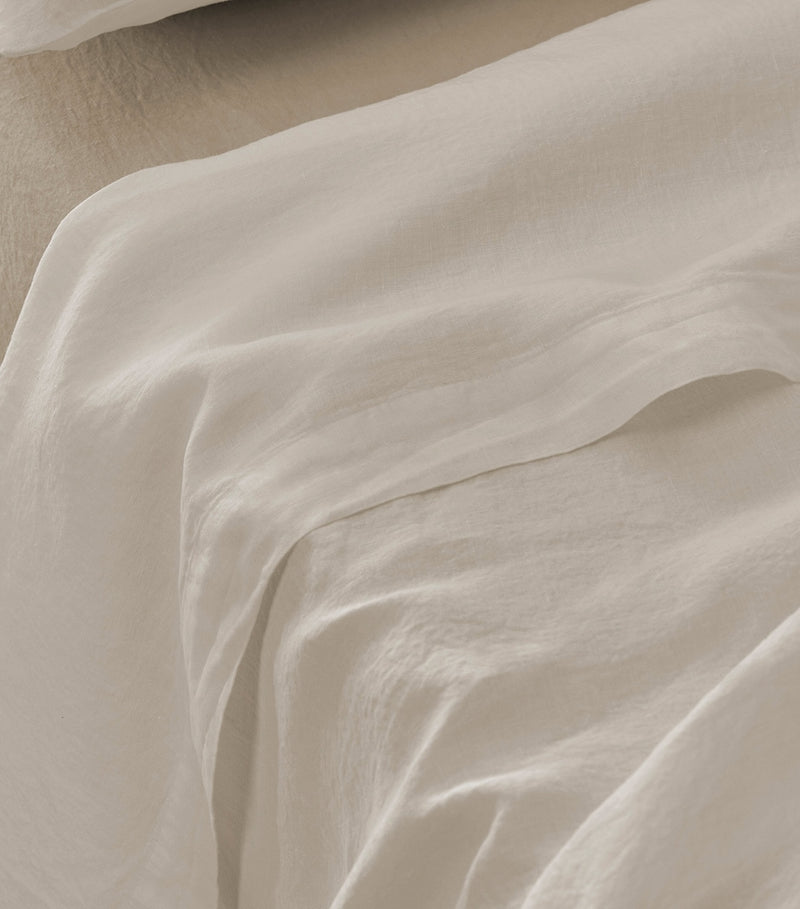 Society Limonta linen flat sheet Super King 270x290, UK version