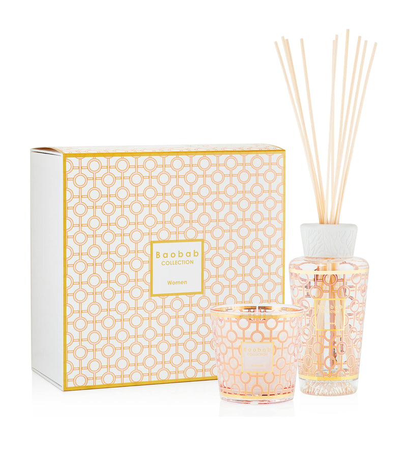 Baobab Collection Women's candle and reed diffuser set - British product