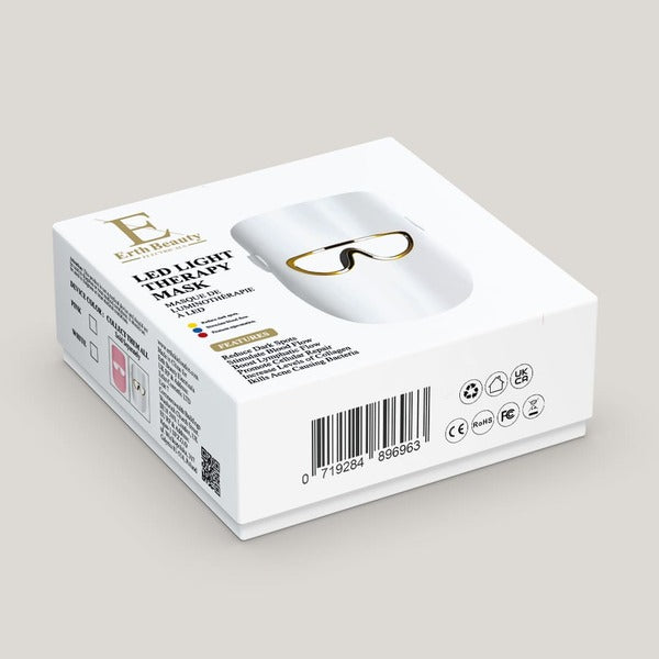 Erth Beauty Electricals white 3 colour LED light therapy mask, UK version