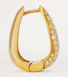 Jennifer Meyer mini diamond teardrop huggie earrings yellow gold (British brand)