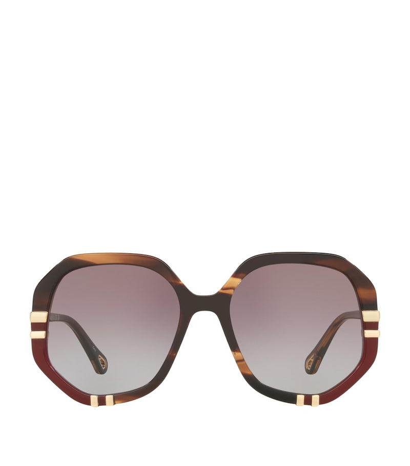 Chloé acetate rectangle sunglasses, imported from the UK