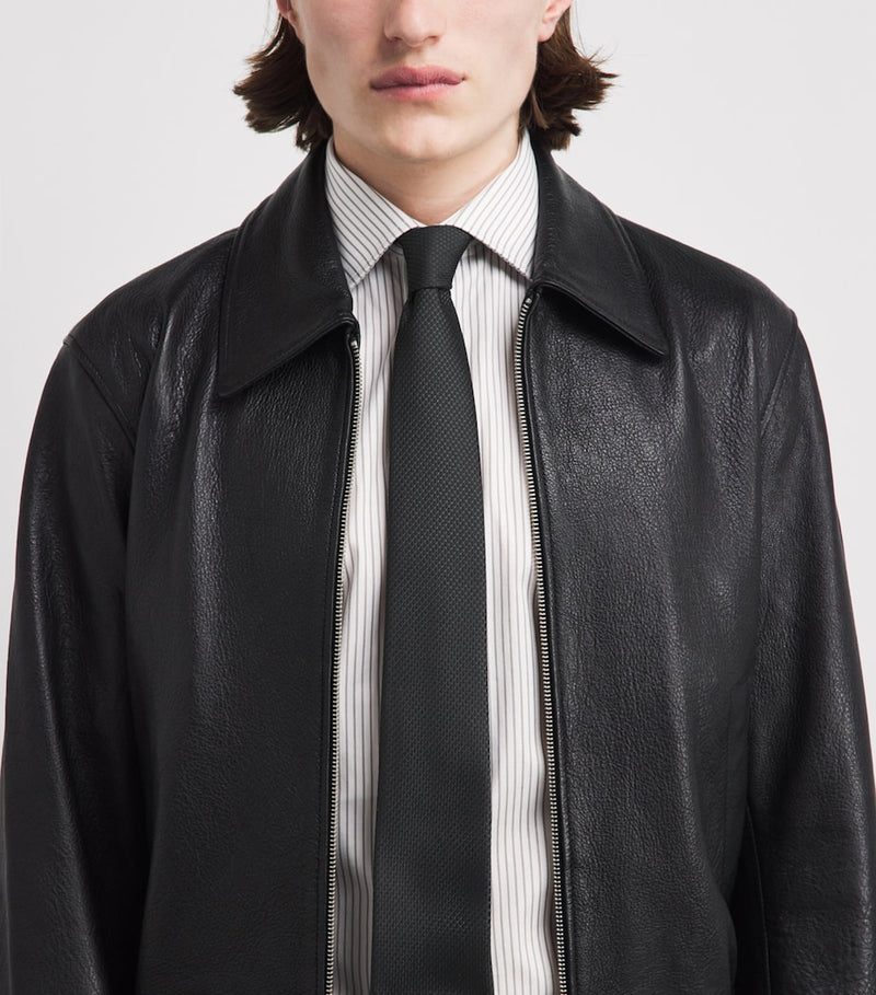 Emporio Armani silk jacquard logo tie, imported from the UK