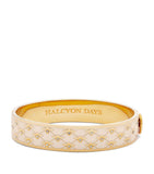 Halcyon Days gold-plated enamel bee sparkle bangle, imported from the UK