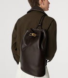 Bottega Veneta Andiamo leather backpack with gold-tone hardware (British brand)