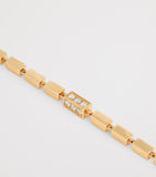 Suzanne Kalan yellow gold diamond block chain bracelet - British product