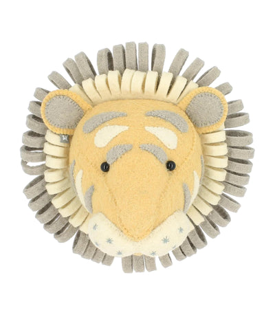 Harrods Fiona Walker Mini Organic Wool Tiger Head Nursery Wall Decoration (25cm)- Buy online at McGrocer