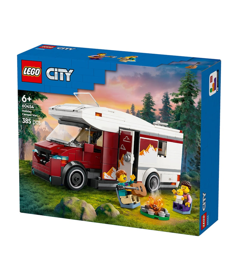 Lego Holiday Adventure Camper Van toy set with 385 pieces, UK version