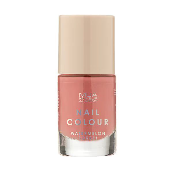 MUA nail polish in Watermelon Sorbet shade, imported from the UK