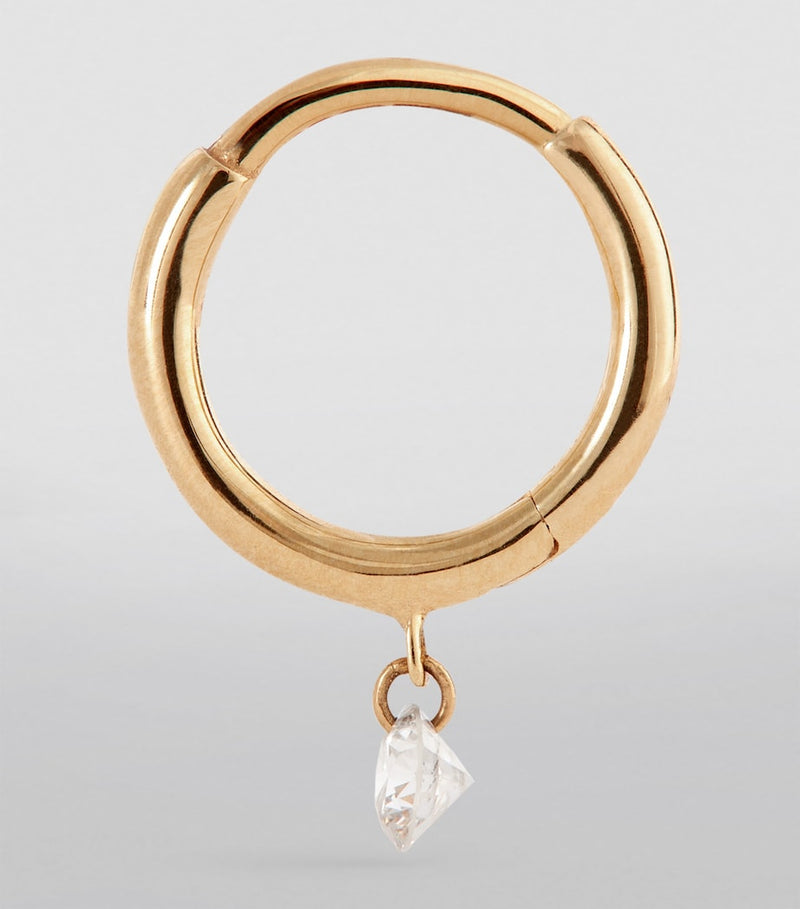 Persée Danaé single huggie earring in yellow gold and diamond, UK version