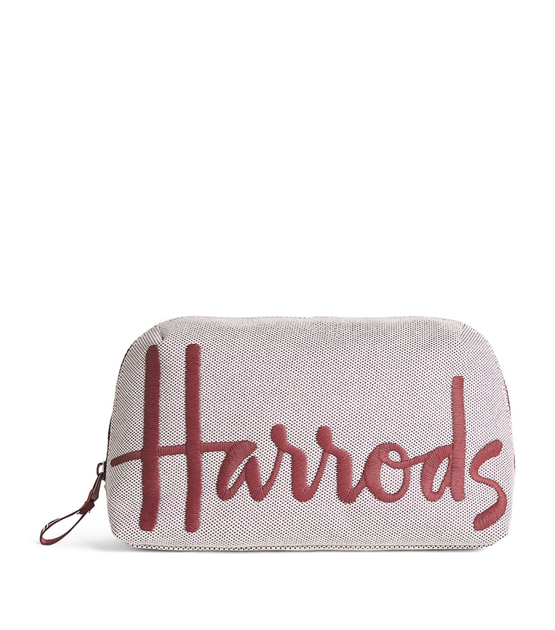 Harrods Large Logo Cosmetic Bag in recycled polyester, UK version