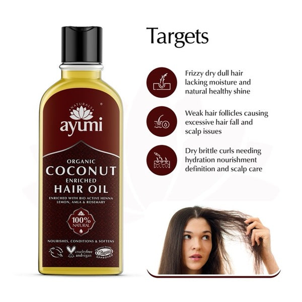 Ayumi hair oil curly & frizz free 150ml (British brand)