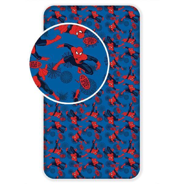 Spider-Man cotton fitted sheet single (British brand)