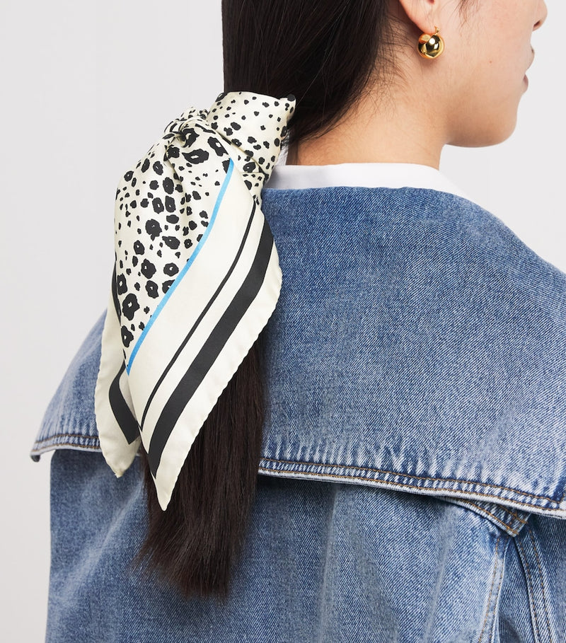 Claudie Pierlot printed silk square scarf 65cm, imported from the UK