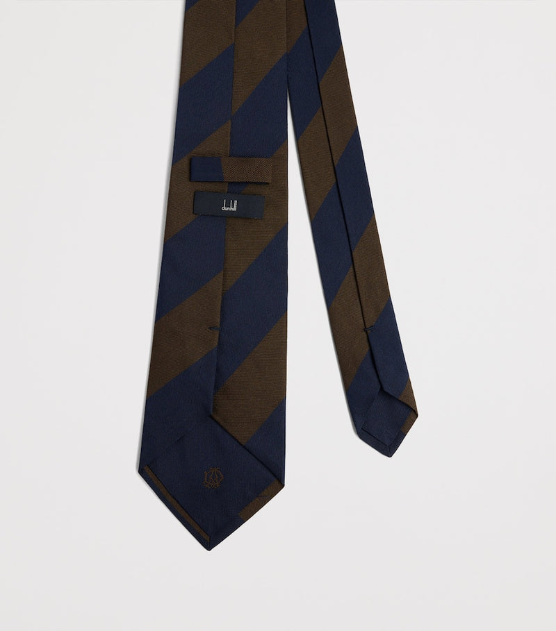 Dunhill Mulberry Silk Stripe Tie, imported from the UK