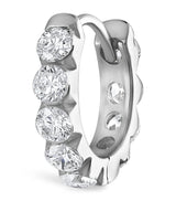 Harrods Maria Tash White Gold Invisible Set Large Diamond Eternity Hoop Earring (8mm)- Buy online at McGrocer