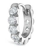 Maria Tash white gold diamond hoop earring 8mm - British product