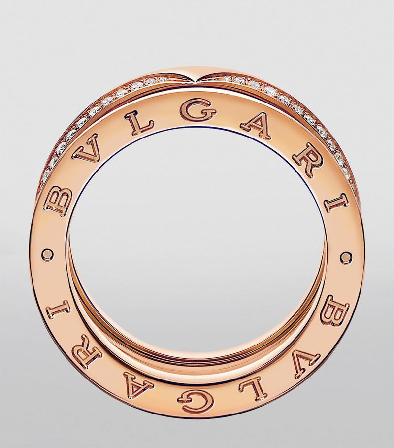 Bvlgari B.zero1 rose gold and diamond ring - British product